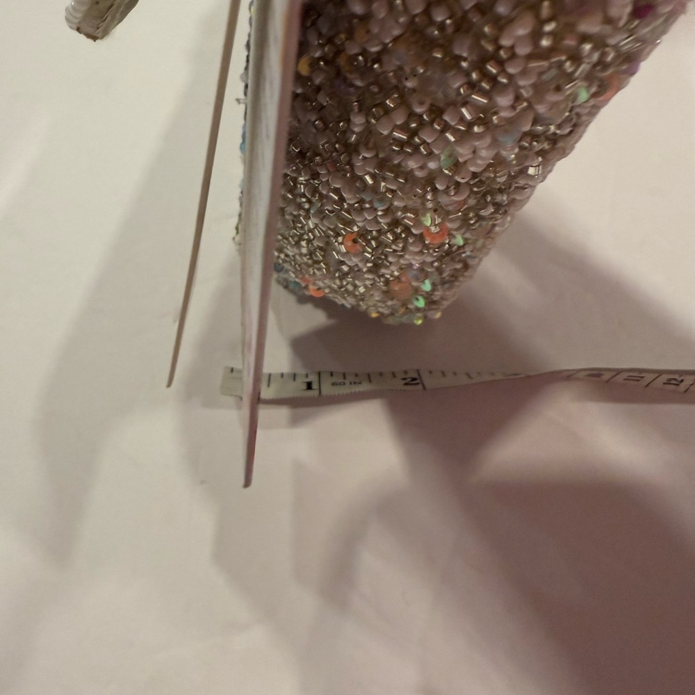 MADE IN INDIA Christmas beaded Shoulder Bag NWT - Picture 6 of 12